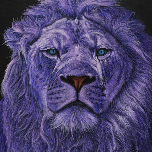 Lion_Head_In_Purple